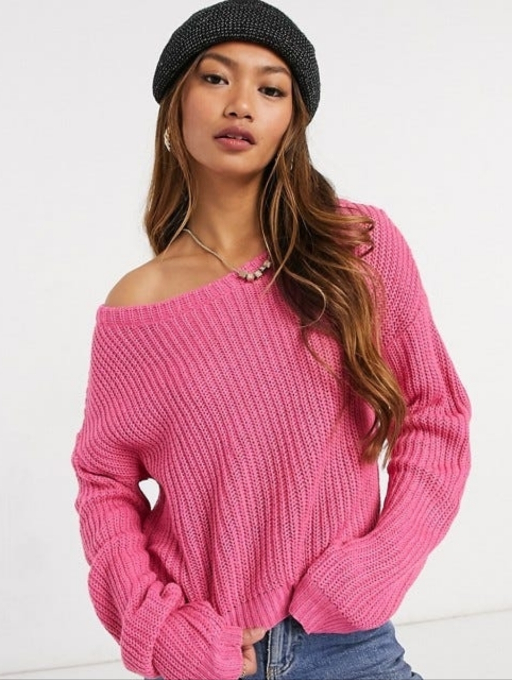 AX Paris Hot Pink Boxy Sweater